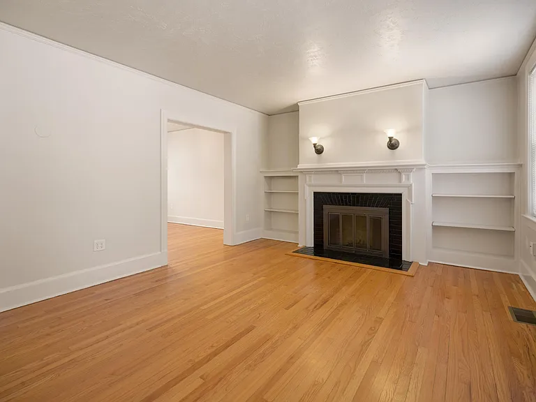 Beautiful Living Room with wood floors.