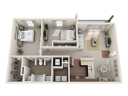 Floor plan 2x1A