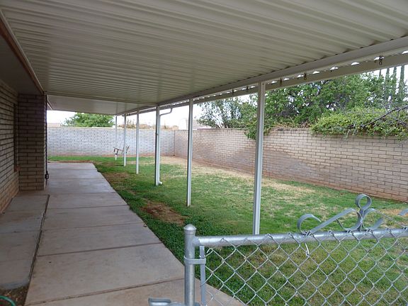 Large covered backyard