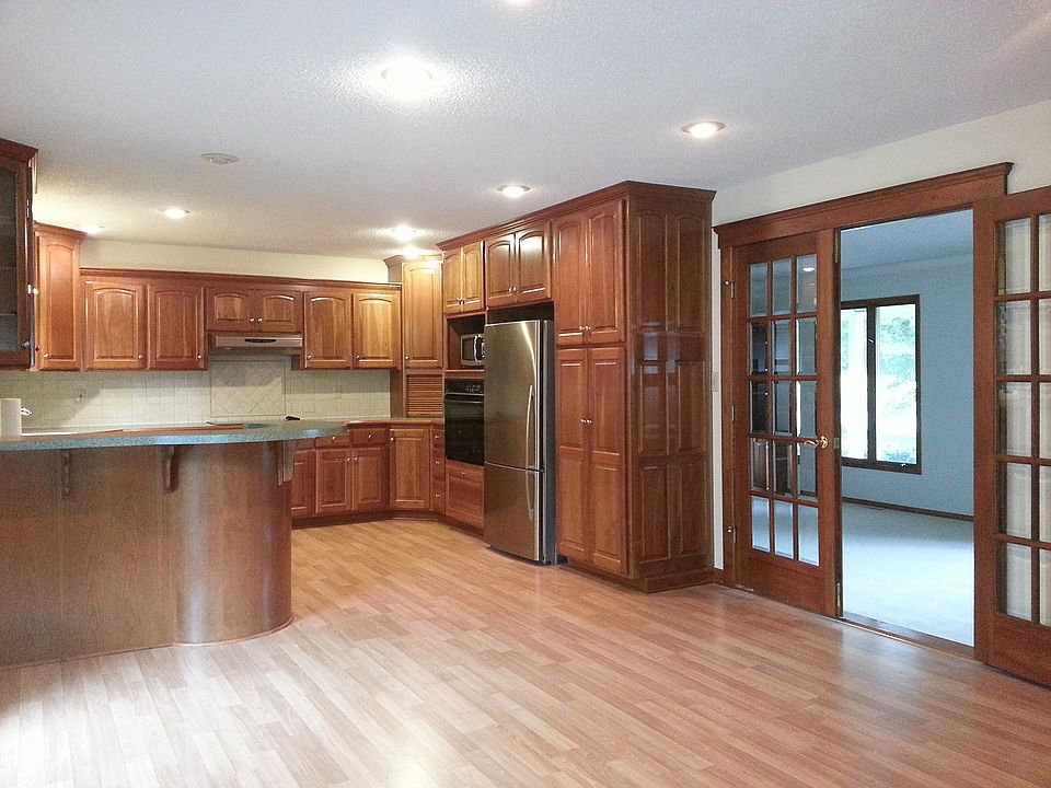 cherry cabinets in kitchen