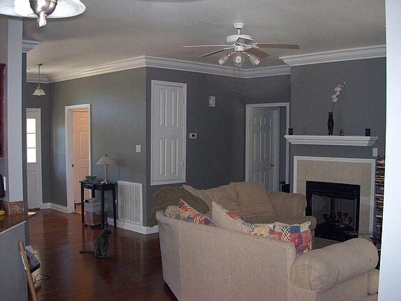 Hardwood flooring, fireplace & crown molding