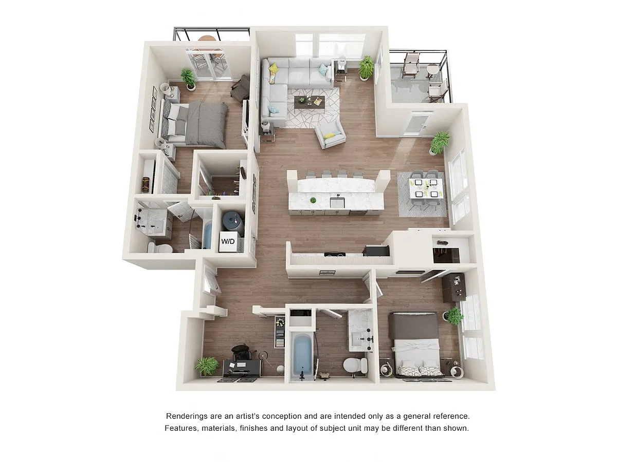 Floor plan 2X2 D