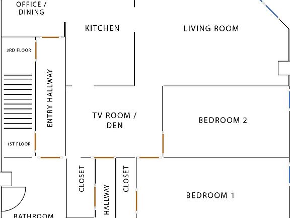 This a very spacious two bedroom. Newly renovated. It is 130 year old building though.