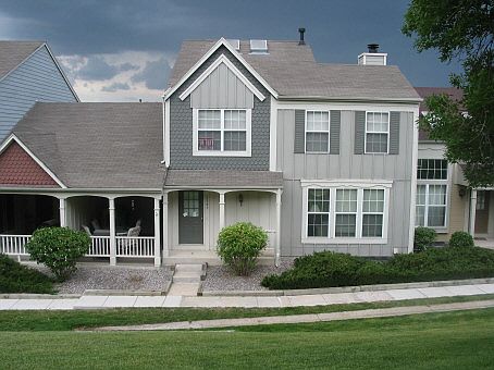 Front of townhome with patio