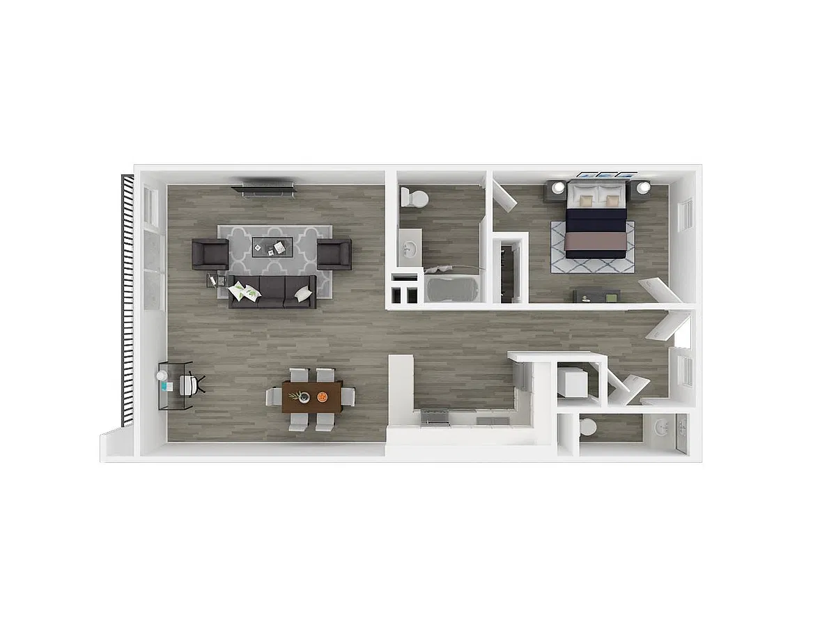 Floor plan One bedroom A