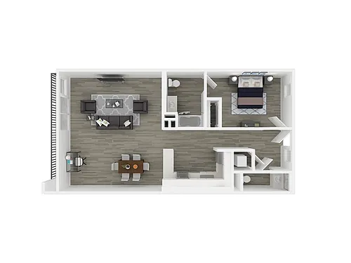 Floor plan One bedroom A
