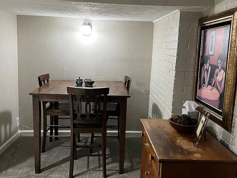 Dining room off of the kitchen