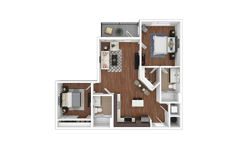 Floor plan B1 - Renovated