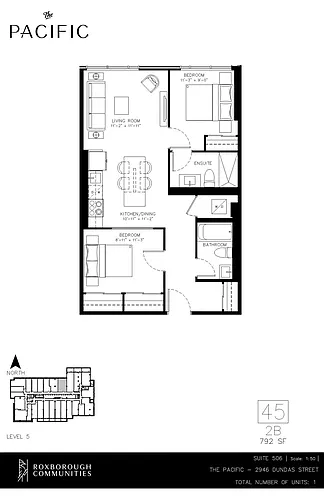 Floor plan 2 bedroom 2 bath 2 Bed 2 Bath 9