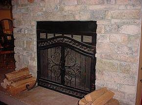 Living room fireplace