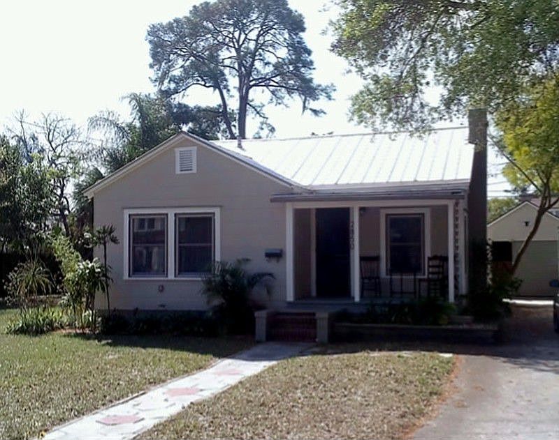 Notice the new metal roof.