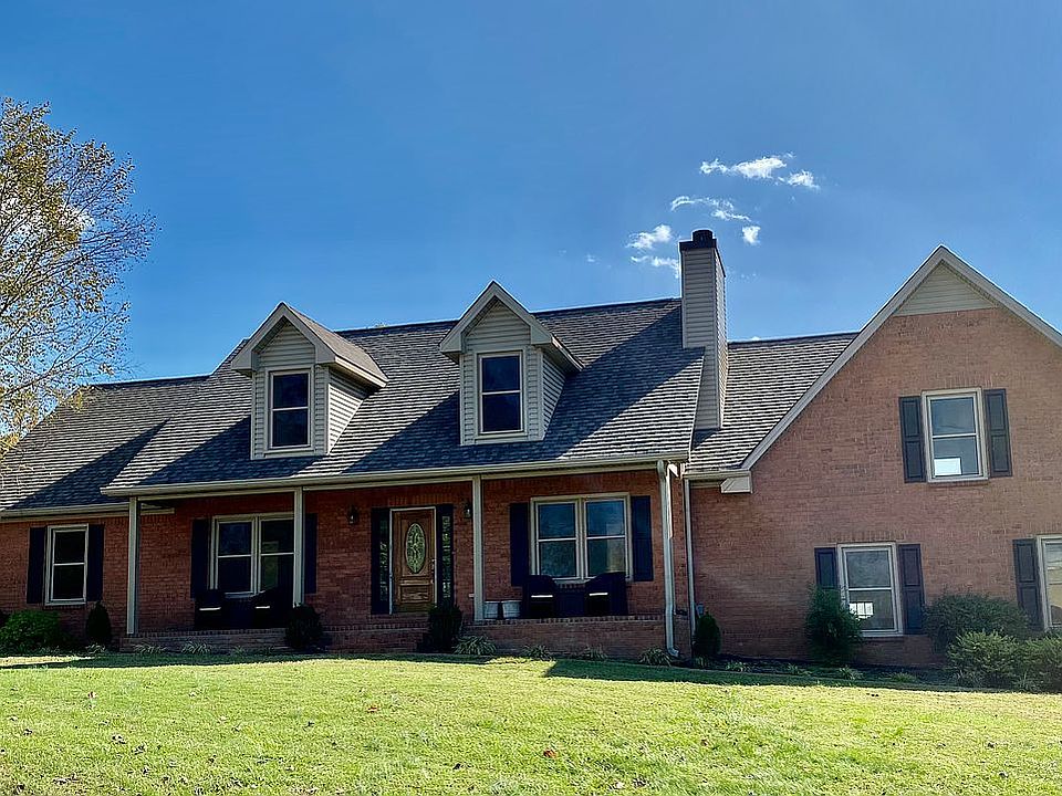 Front elevation, large porch