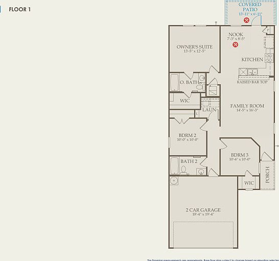 Adams Floor Plan, Quick Move-In Home, Floor 1