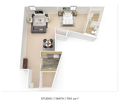 Floor plan PCH Studio - B