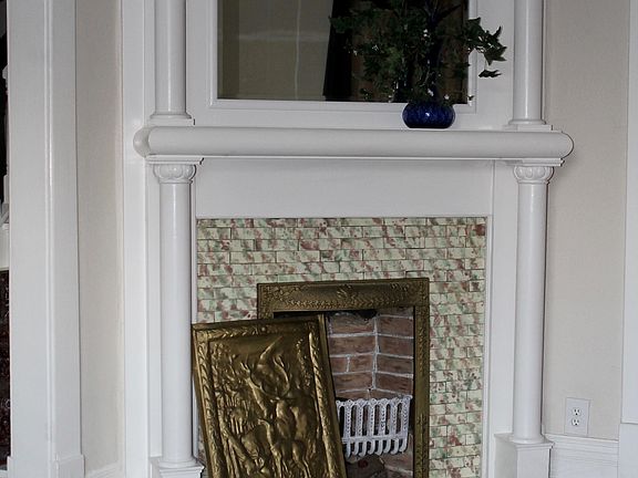 Fireplace double mantle 