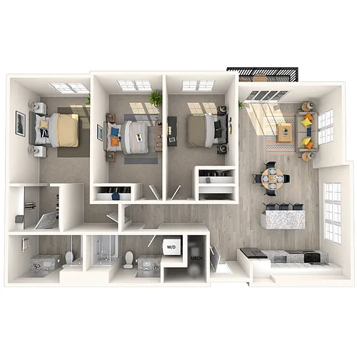 Floor plan 3 Bed/2 Bath
