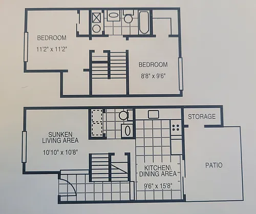 Floor plan 2 bedrooms