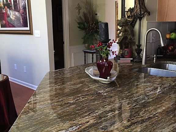 Exotic granite countertops.