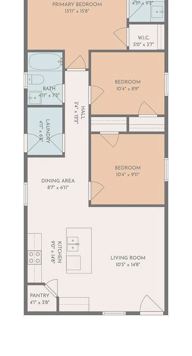 3 bed, 2.0 bath, 1020 sqft, $1,275 — Photo 3