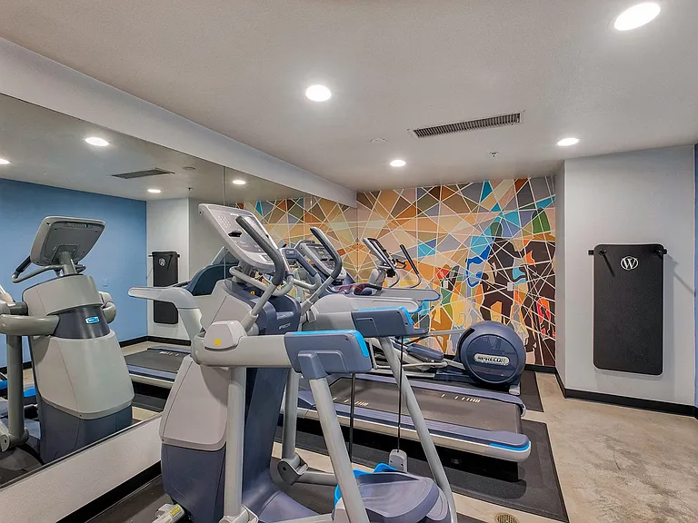 Cardio machines in the fitness center