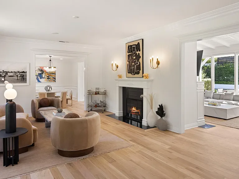 Warmth and style unite in the elegant living space.