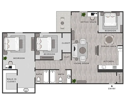 Floor plan C2 - 3x2 (LS)