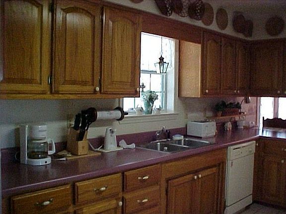 Beautiful kitchen cabinets galore!