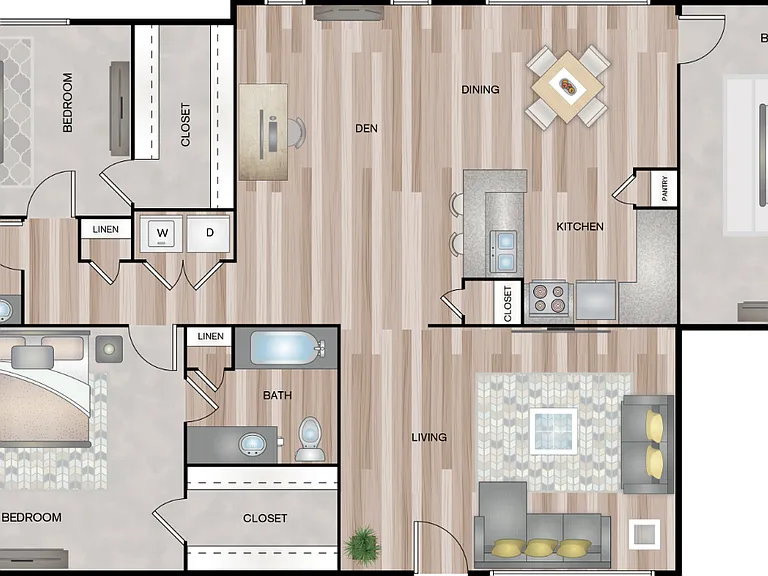 3 BEDROOMS 2 BATHS + DEN 1639 SQFT