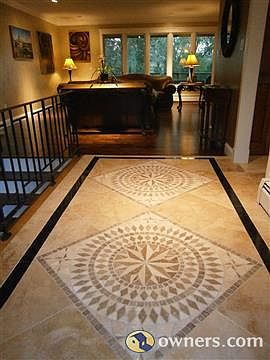 Travertine Mosaic Entrance
