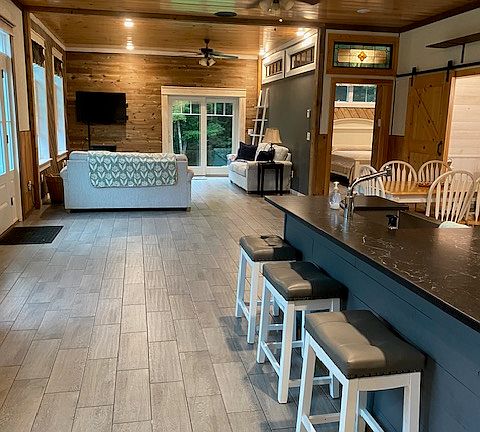 Photo as you enter from foyer/mud room to the open floor plan with kitchen on your right