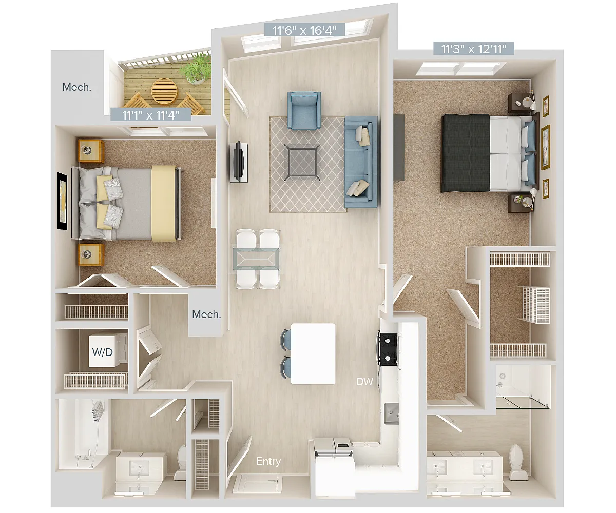 Floor plan B2U-1094-1150