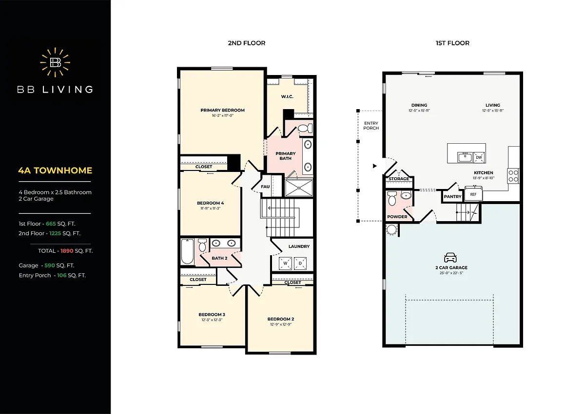 Floor plan 4A Townhome