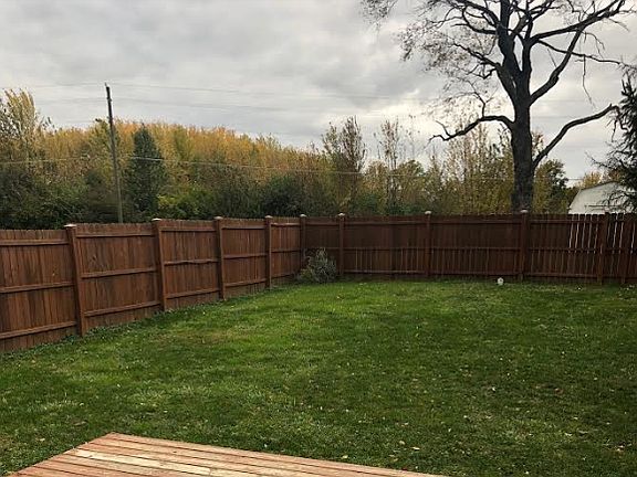spacious back yard