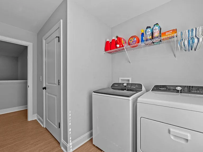Laundry Room with Full Size Washer/Dryer Included