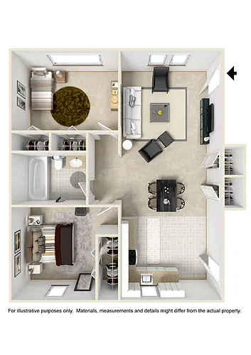 Floor plan Two Bedroom