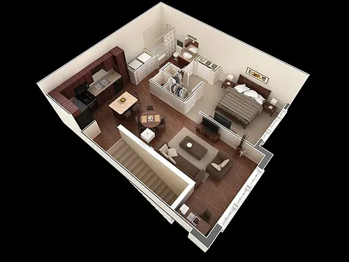 Floor plan 1x1 A1U