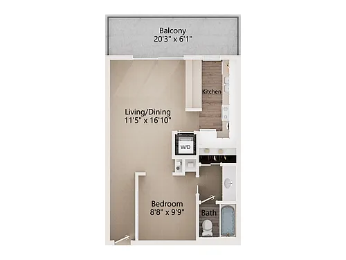 Floor plan Wedge Renovated