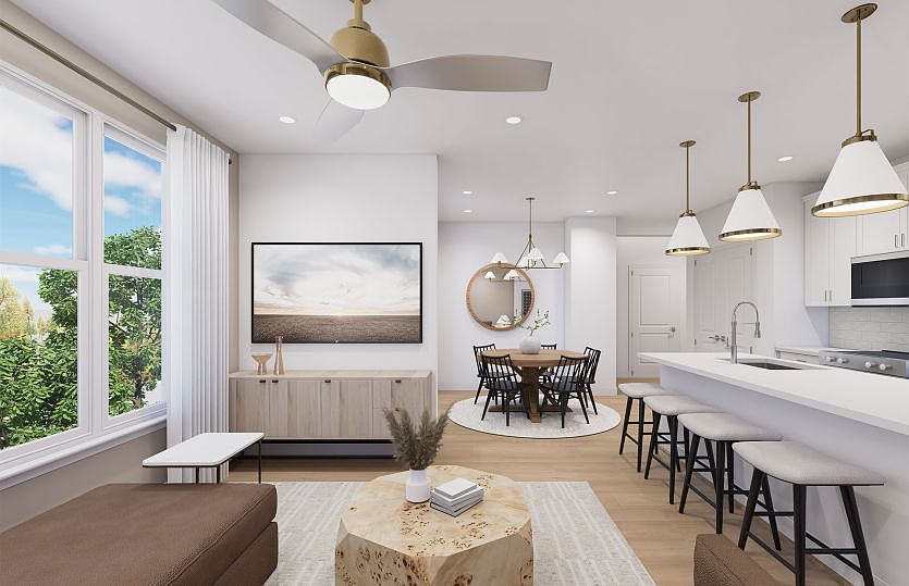 Gathering Room Opens to the Kitchen and Dining