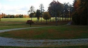 Front of yard with circular drive