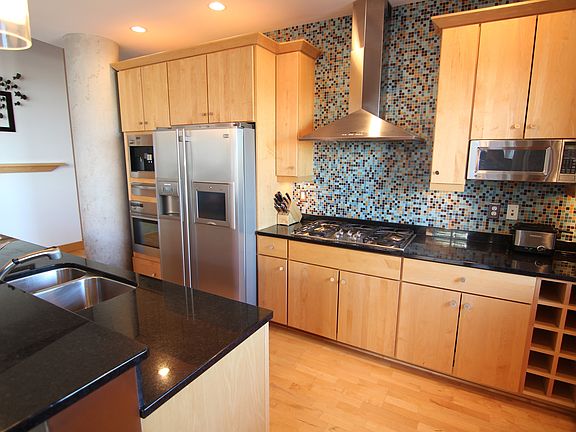 Kitchen with espresso maker