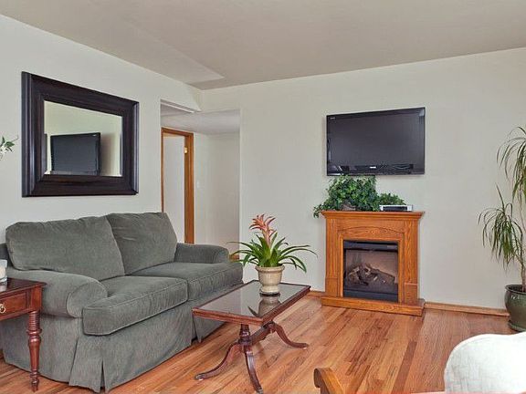 The remodel, just completed, has transformed the Living Room! Older carpet was removed to reveal the original Hardwoods, now refinished. Hardwoods were found in the Living Room, Hallway, and two of the Bedrooms.