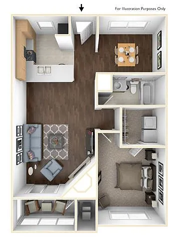 Floor plan 1X1C