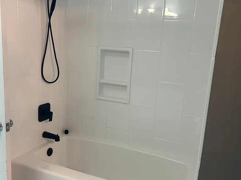 Master Bath with brand new tab and shower.