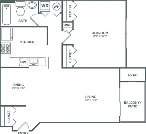 One Bedroom One Bath (706 SF) One Bedroom One Bath (706 SF)