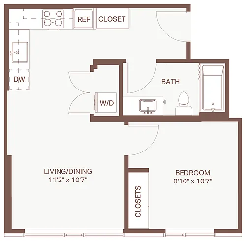Floor plan 1x1 C25 Olympic