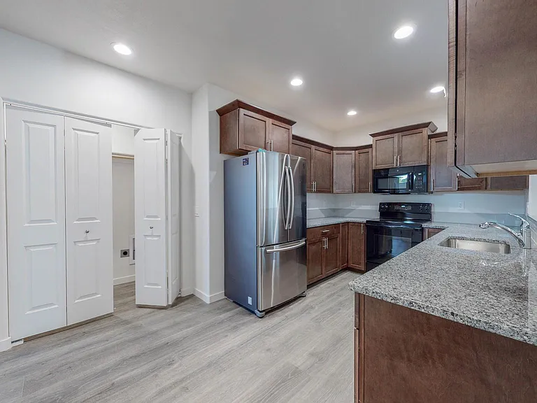 All new kitchen with laundry hookups to the left