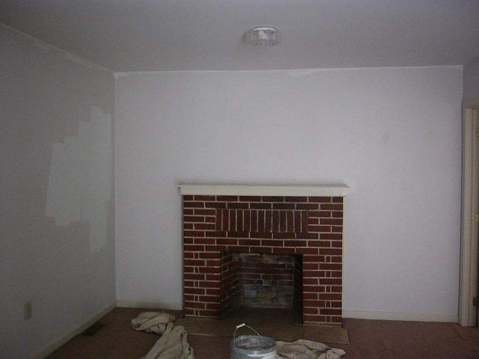 Living room with fireplace