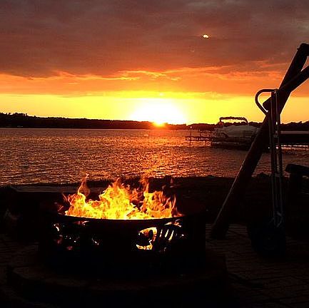 Fire side sunset