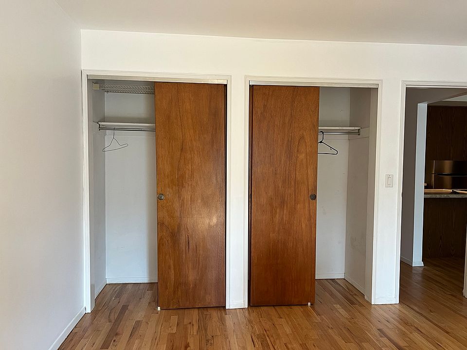 Double closets in bedroom