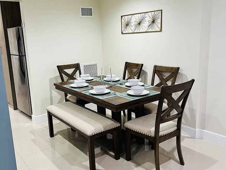 Dining room. Fits up to 6 person table.